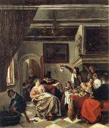 Jan Steen The Way we hear it is the way we sing it oil